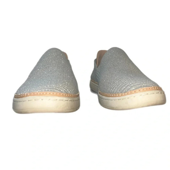 UGG Women’s Sammy Gray Metallic Ribbed Knit Slip On Low Top Shoes Size 9 - Picture 3 of 8